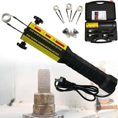 Imagem de Aquecedor De Parafusos, Aquecedor De Indução Eletromagnética Automotivo Portátil Ferramenta De Remoção De Parafusos, 1200w, Com 3 Bobinas E Estojo De Transporte
