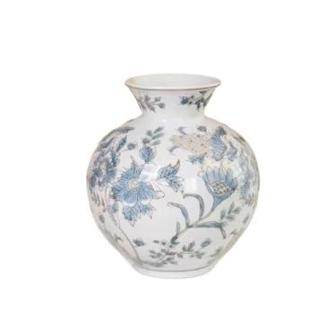 Imagem de Vaso de cerâmica retrô chinês para sala de estar, varanda, mesa de jantar, armário de TV, arranjo de flores, vasos secos, vasos de flores (A)