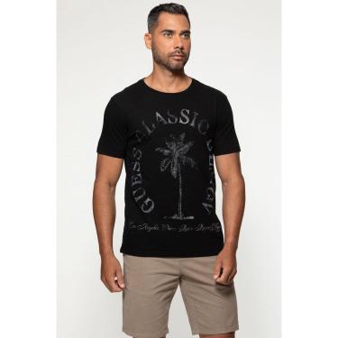 Imagem de Camiseta Guess Silk Palmeira Preto-Masculino