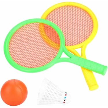 Imagem de raquete de t¨ºnis de badminton ao ar livre,Conjunto de raquete de t¨ºnis infantil, interior jogos de esportes educativos, presentes, brinquedos