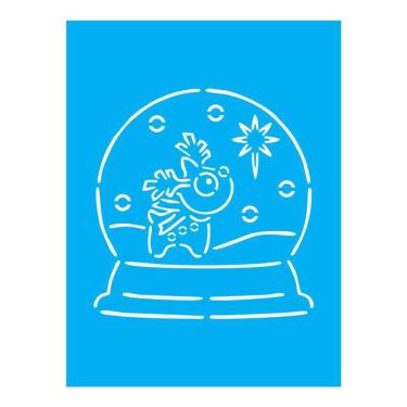 Imagem de Stencil Tamako Globo Neve - 15X20Cm - Ref A3287