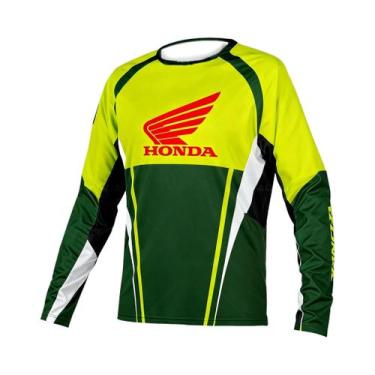 Imagem de Camiseta Masculina De Verão De Secagem Rápida Manga Longa Honda Marca 