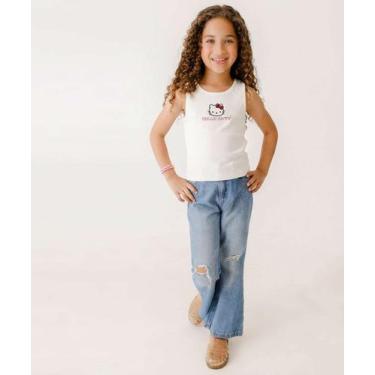 Imagem de Blusa Infantil Canelada Hello Kitty Tam 4 a 10 Off Whi-73159 - Sanrio,