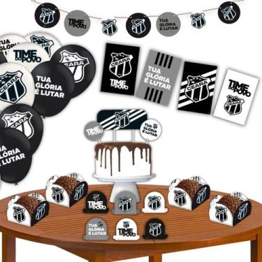 Imagem de Kit Festa de Aniversário Decorativa Comemoração Futebol Ceará - 62 peç