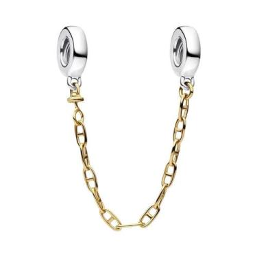 Imagem de Pulseira Feminina De Prata 925 Banhada a Ouro Com Berloques De Coelho,