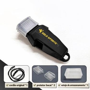 Imagem de Apito Gold Sports Whale Pro c/ Bocal de Silicone e Cordão de Pescoço - Alta Intensidade...