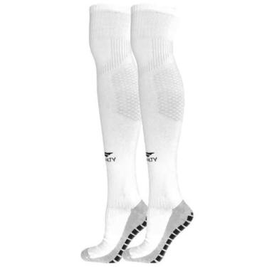 Imagem de Meião de Futebol Penalty Grip Max 792 Unissex, 39-44, Branco