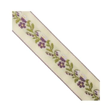 Imagem de KVR Brocado de Seda de Poliéster Jacquard Acabamento Artesanato Costura Bordado Decoração Fita Renda Vestuário Vestido Saia Festa de Casamento (Combo - 6, 2 cm de largura, 10 mtr em um pacote)