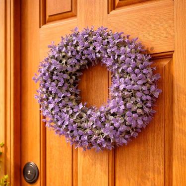 Imagem de Guirlanda Artificial Coroa De Flores Enfeite Decorativo 25cm