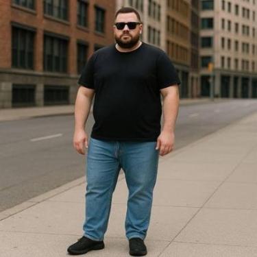 Imagem de Calça Jeans Masculina Plus Size Grande Tamanho 44 46 48 Básica Reforçada 1093-Masculino