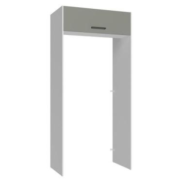 Imagem de Porta-geladeira 103 Cm 1 Porta Basculante Branco/cinza Agata Madesa Br
