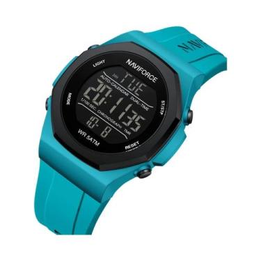 Imagem de Relógio Digital Esportivo Masculino NAVIFORCE Com Mostrador Grande, Lu