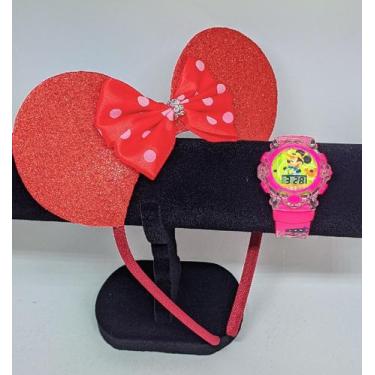 Imagem de Relógio Infantil Digital Led Pisca Luz Led Colorido Toca Musica Disney