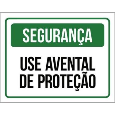 Imagem de Kit 10 Placas Sinalização - Segurança Use Avental Proteção - Sinalizo
