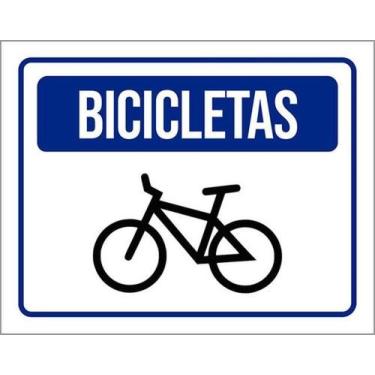 Imagem de Kit 10 Placas De Entrada Estacionamento Bicicletas 27X35 - Sinalizo