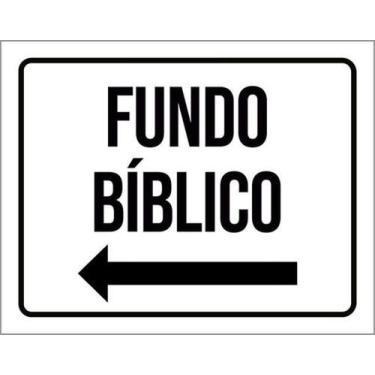 Imagem de Placa Sinalização - Fundo Bíclico Seta Esquerda 36X46 - Sinalizo
