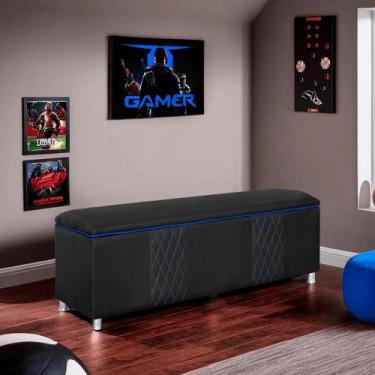 Imagem de Baú Organizador Fighter Para Quarto Gamer 140cm material sintético - S