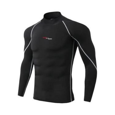 Imagem de Camiseta De Compressão Masculina De Manga Longa Para Corrida, Secagem 
