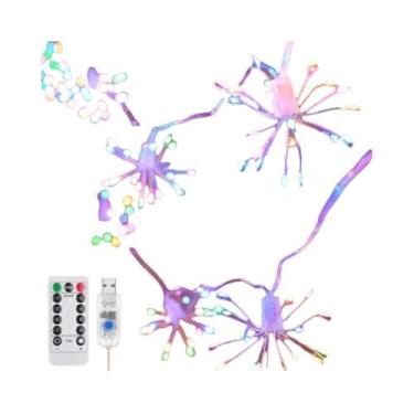 Imagem de Cordão De Luzes USB 3M100LED Com Controle Remoto Para Decoração De Cas