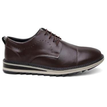 Imagem de Sapato Esporte Fino Masculino Café Tratorado Derby Oxford-Masculino
