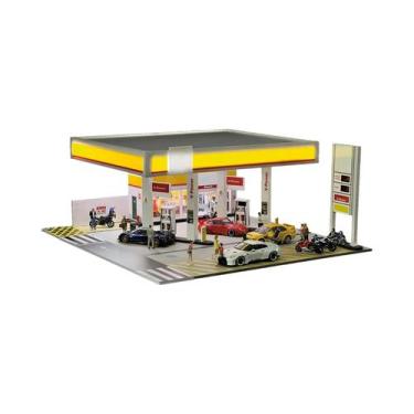 Imagem de Conjunto De Diorama De Garagem De Carros Com Iluminação LED 1:64 G-FAN