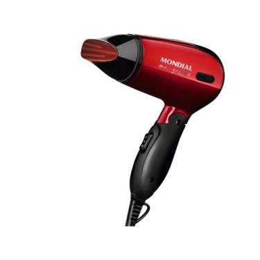 Imagem de Secador De Cabelos Mondial Max Travel Sc-10, Vermelho e Preto, Bivolt