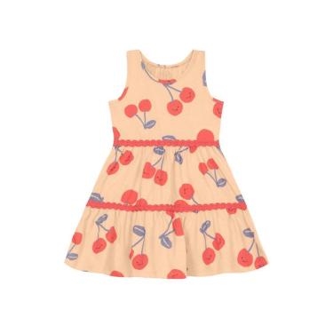 Imagem de Vestido infantil menina de cerejas Brandili