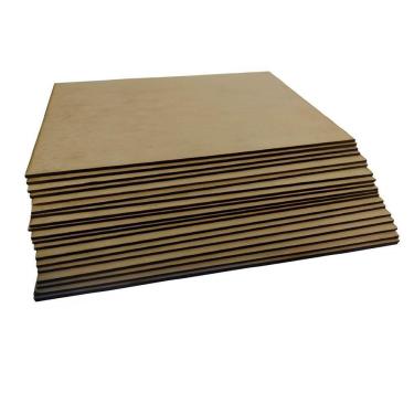 Imagem de Chapa Mdf 15 Unidades Cru 20x28 A4 3mm Para Artes Impressão