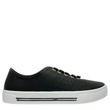 Imagem de Tênis Moleca Feminino Adulto Preto com Solado Branco 5667757-Feminino