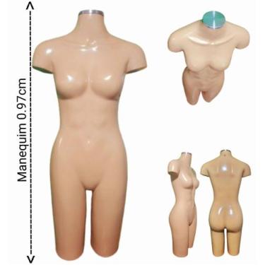 Imagem de Manequim feminino adulto (Meio corpo modelo definido N.38) na cor bege