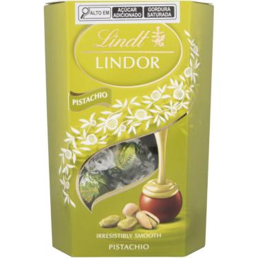 Imagem de Caixa de Bombons Chocolate Lindt Lindor ao Leite com Pistache 200g 16 Unidades