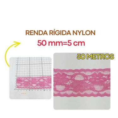 Imagem de Renda Rígida Poliamida 20mm 37mm 50mm 100mm Várias larguras Nylon RNyl