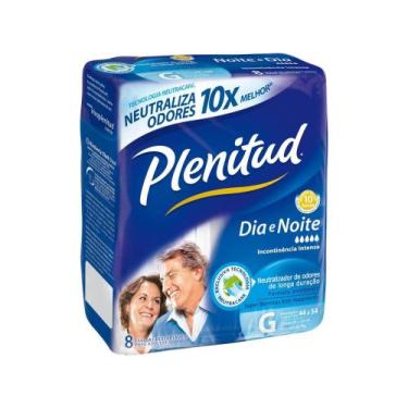 Imagem de Fraldas Plenitud Dia e Noite Adulto Tam G  - 8 Unidades