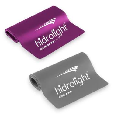 Imagem de Kit Faixa Elastica TPE Nível Moderado e Forte Hidroligth - Hidrolight,