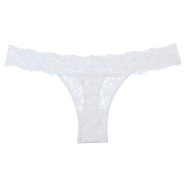 Imagem de Calcinha Fio Dental Renda Sweetie Branco She, GG, Branco