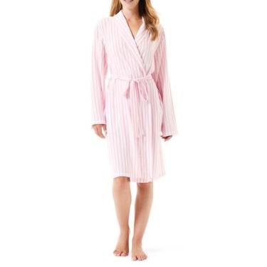 Imagem de Roupão Feminino Listrado Macio Fucsia Lohe, Fucsia, G