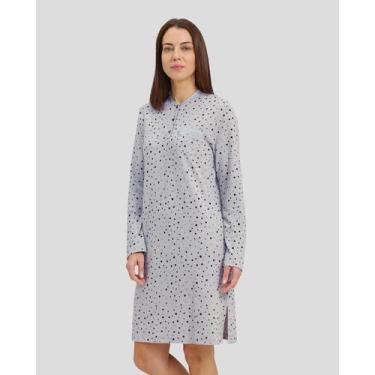 Imagem de Camisola Feminina Vigoré com Poás Macia Cinza Lohe, Cinza, GG