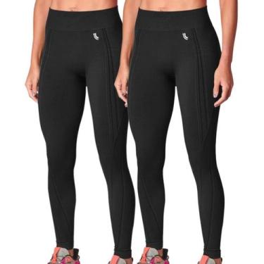 Imagem de Calça Feminina Leg Lupo Sport Kit C/ 2 Leg Esportiva Fitness Cor:CHOCO