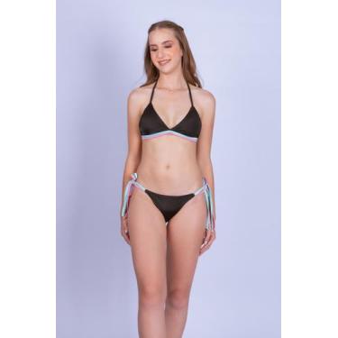 Imagem de Biquini Fio Dental Ajustável Conjunto - Stella Bernardi, M, Preto, Ver