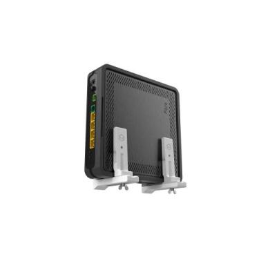 Imagem de Suporte Parede Vertical Compativel Roteador Modem Ajustavel 3D 414 PRE