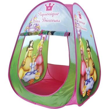 Imagem de Barraca Infantil Toca Piquenique Princesas Dobrável com Montagem Automática DM Toys
