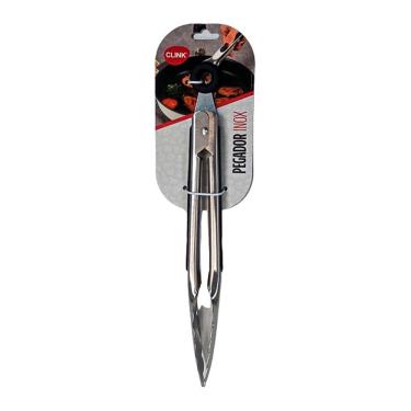 Imagem de Pegador de Massa Inox 27cm Servir e Manusear Alimentos Aço Inox Utensílio Cozinha Clink