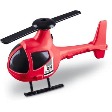 Imagem de Helicóptero de Brinquedo Heli-Fire Bombeiro Resgate 23cm Vermelho Orange Toys
