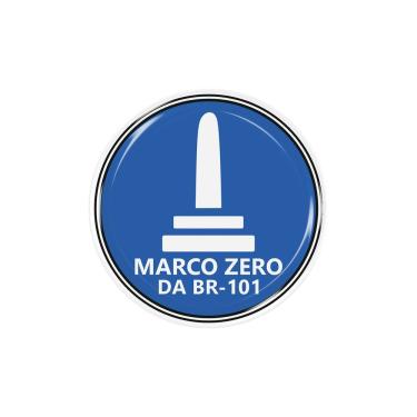 Imagem de Adesivo Resinado Marco Zero BR-101 Turismo 3D Premium em PVC Decorativo com Alto Relevo Teu Adesivo