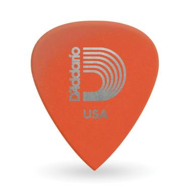 Imagem de Kit 25 Palhetas D'Addario Duralin Precision 6DOR2-25 Delrin 0,60mm para Guitarra Laranja
