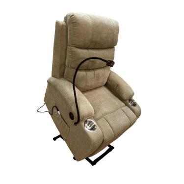 Imagem de Poltrona Reclinável Elétrica Austin Lift G11 com Massagem Linho Soft Bege Gran Belo