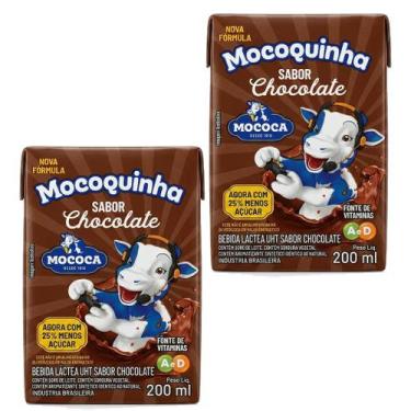 Imagem de Kit 2 até 12 Achocolatado Pronto Mocoquinha Sabor Chocolate 200ml Bebi