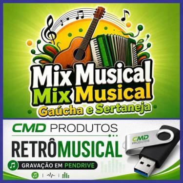 Imagem de Pen drive 8gb com Músicas = Mix Musical Gaúcha e Sertaneja (mp3) Em Pa