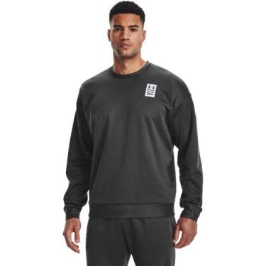 Imagem de Blusa de Treino Masculina Under Armour Recover Sleep LS Crew, Preto, M