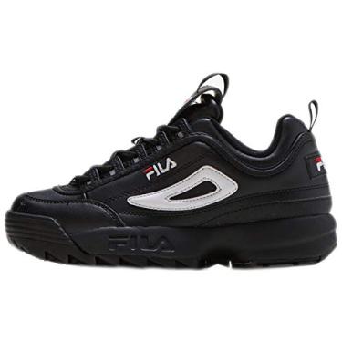 Imagem de Fila Kids DisruPTORS Tênis (criança grande), Black/White, 7 Big Kid